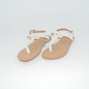 Cat & Jack Opette White/Tan Girl Sandals Size 3